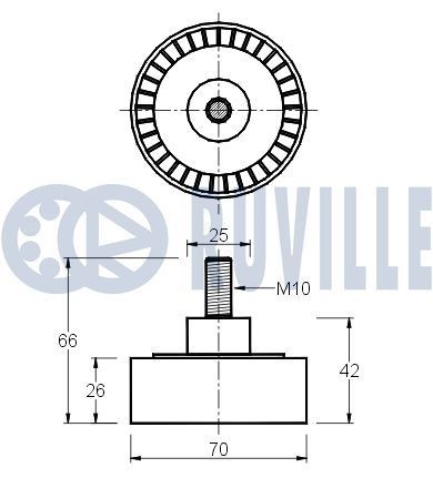 RUVILLE Tensioner Lever, v-ribbed belt Article number: 55930 cheaply
