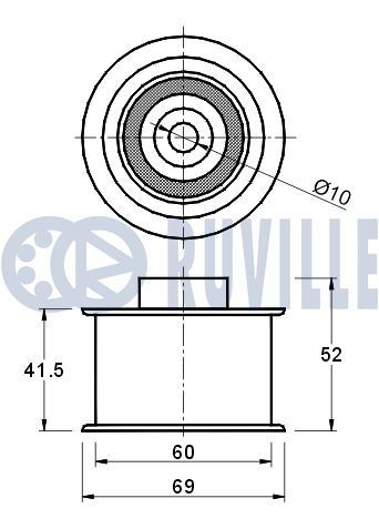 RUVILLE Timing belt tensioner pulley Article number: 55953 cheaply