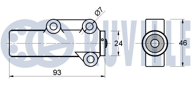 RUVILLE Deflection / Guide Pulley, v-ribbed belt Article number: 55961 cheaply