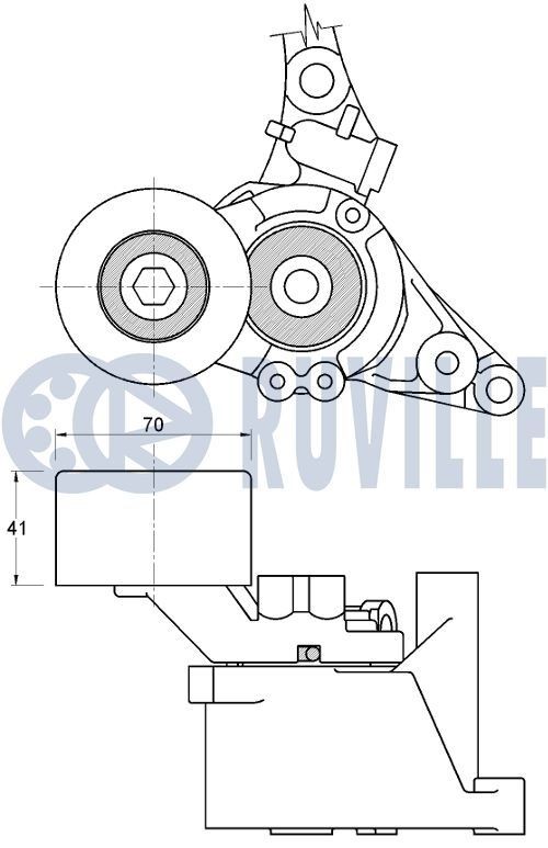 RUVILLE Timing belt tensioner pulley Article number: 56015 cheaply