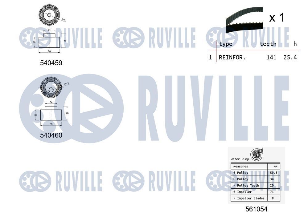 RUVILLE Timing belt tensioner pulley Article number: 56119 cheaply