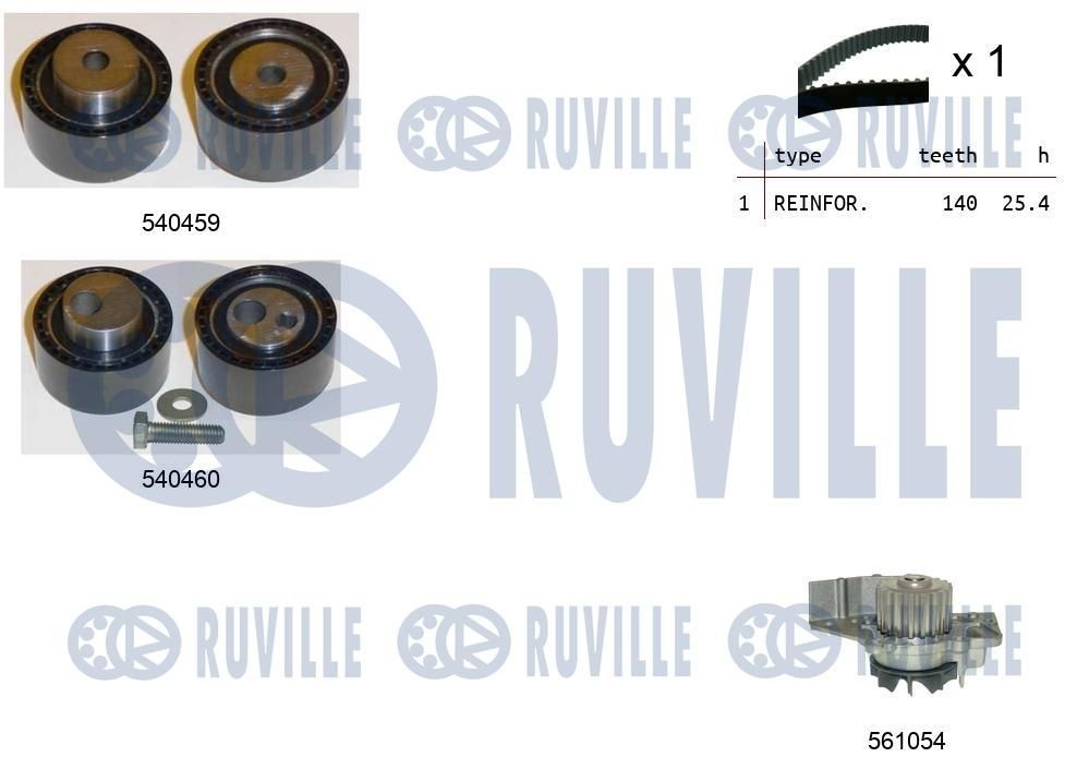 RUVILLE Timing belt deflection pulley Article number: 56139 cheaply