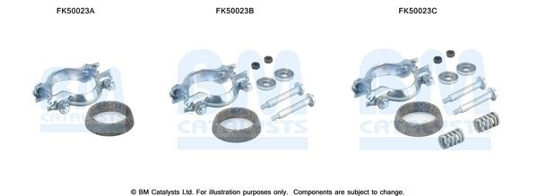 BM CATALYSTS Mounting Kit, exhaust pipe Article number: FK50023 cheaply