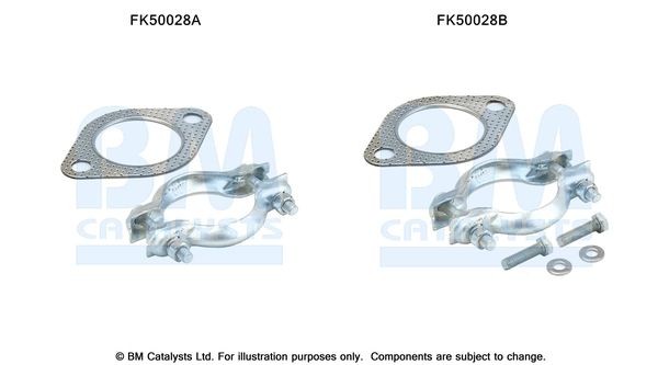 BM CATALYSTS Mounting Kit, exhaust pipe Article number: FK50028 cheaply