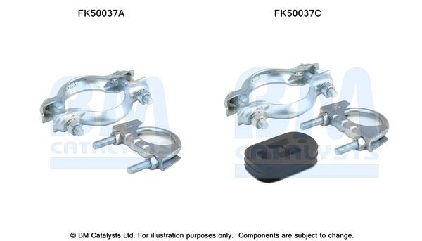 BM CATALYSTS Mounting Kit, exhaust pipe Article number: FK50037 cheaply