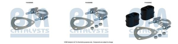 BM CATALYSTS Mounting Kit, exhaust pipe Article number: FK50099 cheaply