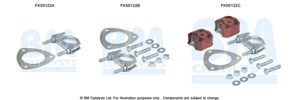 BM CATALYSTS Mounting Kit, exhaust pipe Article number: FK50122 cheaply