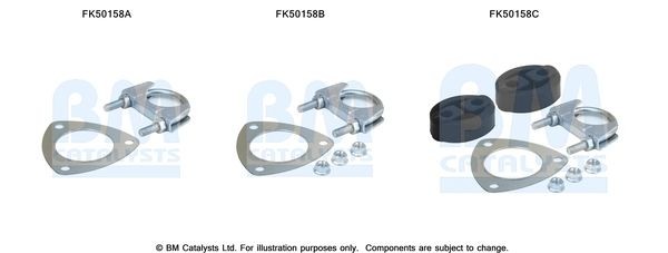 BM CATALYSTS Mounting Kit, exhaust pipe Article number: FK50158 cheaply