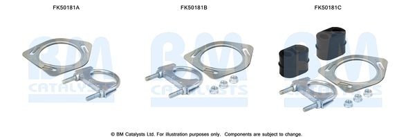 BM CATALYSTS Mounting Kit, exhaust pipe Article number: FK50181 cheaply