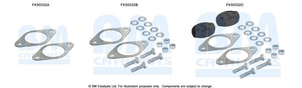 BM CATALYSTS Mounting Kit, exhaust pipe Article number: FK50332 cheaply