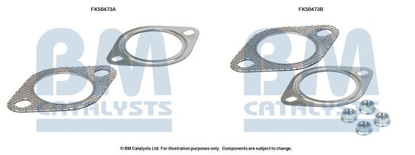 BM CATALYSTS Mounting Kit, exhaust pipe Article number: FK50473 cheaply