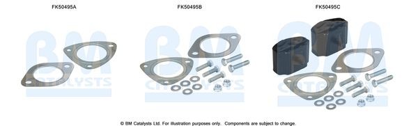 BM CATALYSTS Mounting Kit, exhaust pipe Article number: FK50495 cheaply