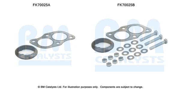 BM CATALYSTS Mounting Kit, exhaust pipe Article number: FK70025 cheaply