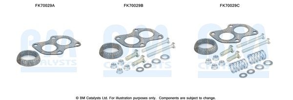BM CATALYSTS Montagesæt, udstødningsrør Varenummer: FK70029 billige
