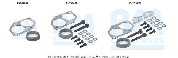 BM CATALYSTS Mounting Kit, exhaust pipe Article number: FK70166 cheaply