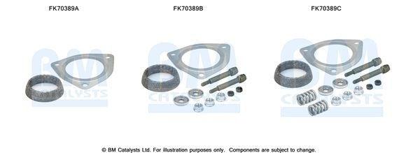 BM CATALYSTS Mounting Kit, exhaust pipe Article number: FK70389 cheaply