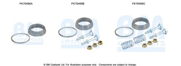BM CATALYSTS Mounting Kit, exhaust pipe Article number: FK70466 cheaply