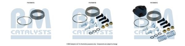 BM CATALYSTS Mounting Kit, exhaust pipe Article number: FK70491 cheaply