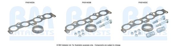 BM CATALYSTS Mounting Kit, catalytic converter Article number: FK91403 cheaply