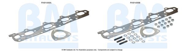 BM CATALYSTS Mounting Kit, catalytic converter Article number: FK91406 cheaply