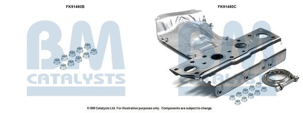 BM CATALYSTS Mounting Kit, catalytic converter Article number: FK91480 cheaply
