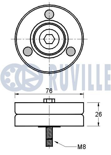 RUVILLE Tensioner Lever, v-ribbed belt Article number: 56960 cheaply