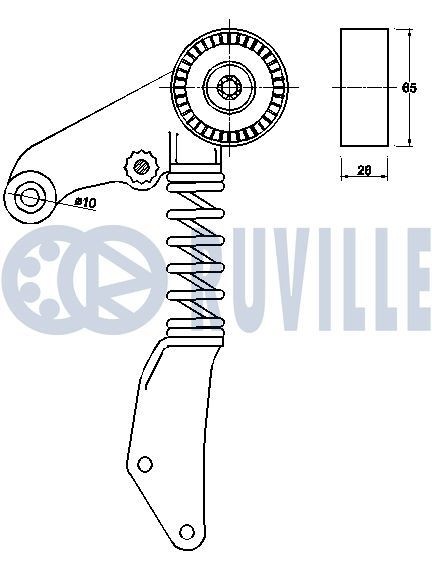 RUVILLE Timing belt tensioner pulley Article number: 57315 cheaply