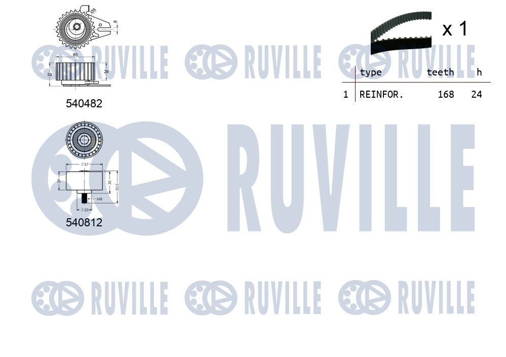 RUVILLE Tensioner Lever, v-ribbed belt Article number: 58885 cheaply