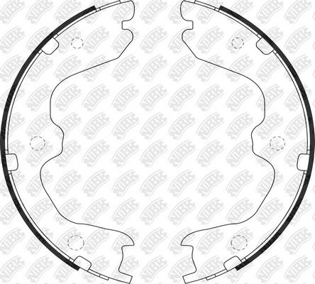 NiBK Handbrake shoes Article number: FN0643 cheaply
