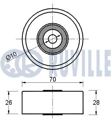 RUVILLE Anti-Friction Bearing, suspension strut support mounting Article number: 865830 cheaply