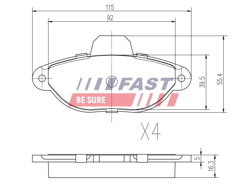 FAST Brake pad set Article number: FT29005 cheaply