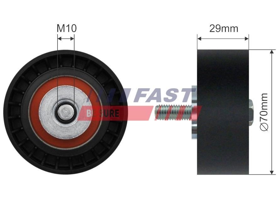 FAST Deflection / Guide Pulley, v-ribbed belt Article number: FT44575 cheaply