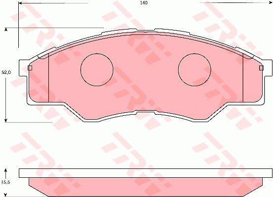 TRW Brake pad set Article number: GDB7669 cheaply