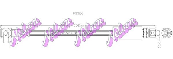KAWE Brake hose Article number: H3326 cheaply