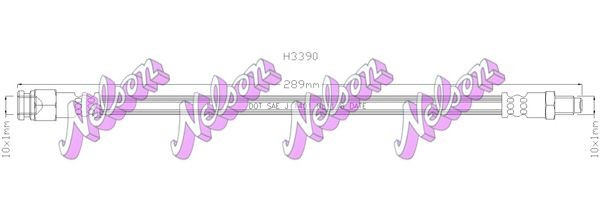 KAWE Brake hose Article number: H3390 cheaply