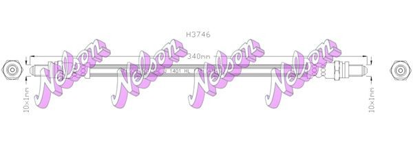 KAWE Brake hose Article number: H3746 cheaply