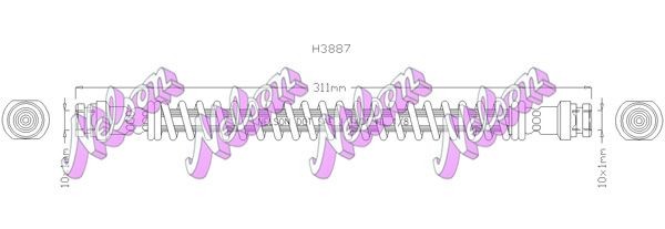 KAWE Brake hose Article number: H3887 cheaply