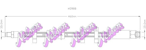 KAWE Brake hose Article number: H3908 cheaply