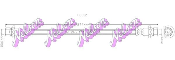 KAWE Brake hose Article number: H3912 cheaply