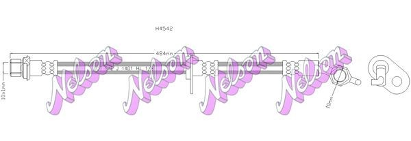 KAWE Brake hose Article number: H4542 cheaply