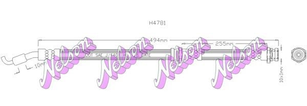 KAWE Brake hose Article number: H4781 cheaply