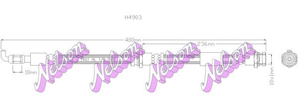 KAWE Brake hose Article number: H4903 cheaply