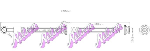 KAWE Brake hose Article number: H5568 cheaply