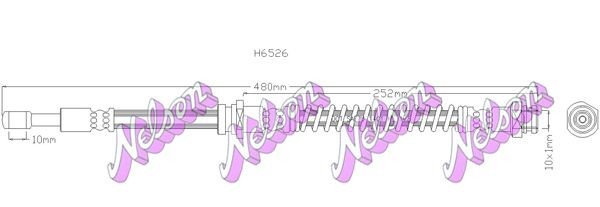 KAWE Brake hose Article number: H6526 cheaply