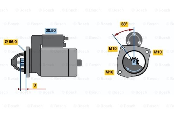 BOSCH Starter Varenummer: 0 001 112 025 billige