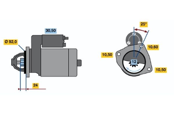BOSCH Starter Artikli number: 0 001 362 307 soodsalt