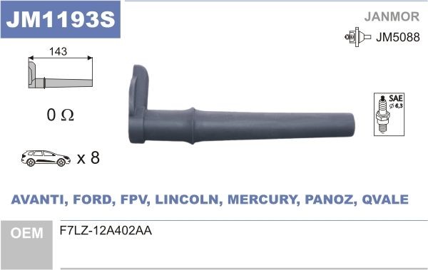 JANMOR Plug, coil Article number: JM1193S cheaply