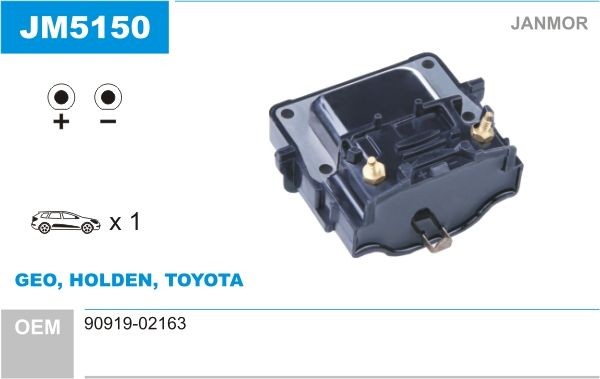JANMOR Ignition coil Article number: JM5150 cheaply