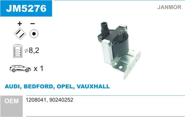 JANMOR Ignition coil Article number: JM5276 cheaply