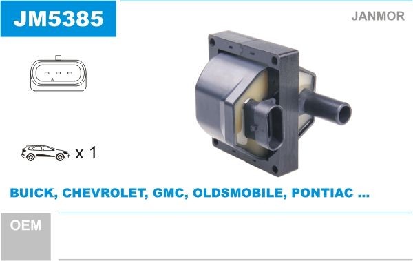 JANMOR Ignition coil Article number: JM5385 cheaply